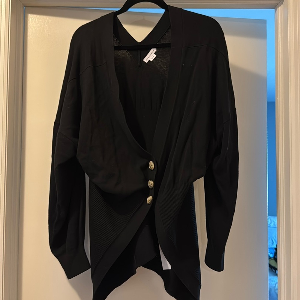 Good American black cardigan